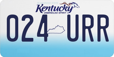 KY license plate 024URR