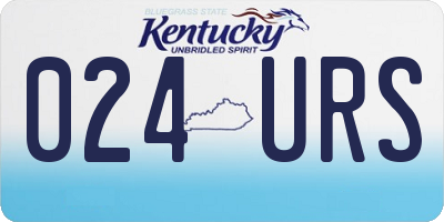 KY license plate 024URS
