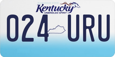 KY license plate 024URU