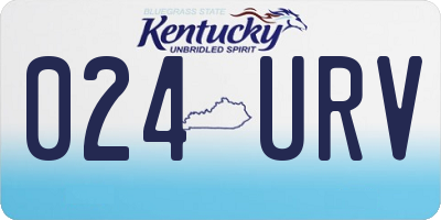 KY license plate 024URV