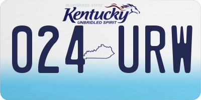 KY license plate 024URW