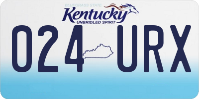 KY license plate 024URX