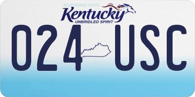 KY license plate 024USC