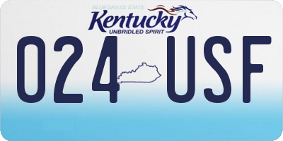 KY license plate 024USF