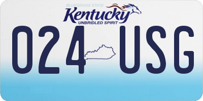 KY license plate 024USG