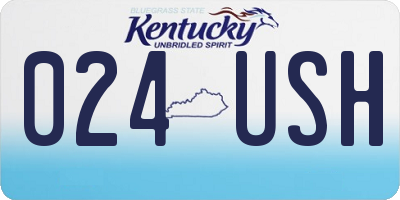 KY license plate 024USH