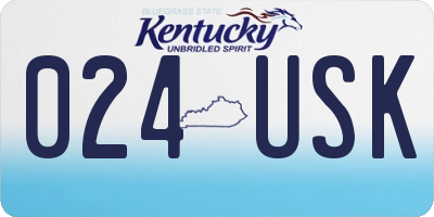 KY license plate 024USK