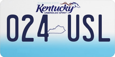 KY license plate 024USL