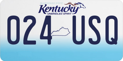 KY license plate 024USQ