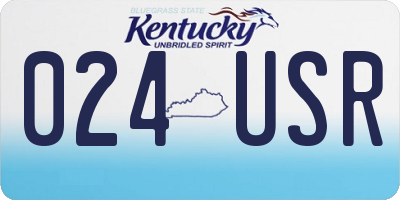 KY license plate 024USR