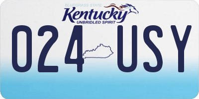KY license plate 024USY