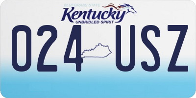 KY license plate 024USZ