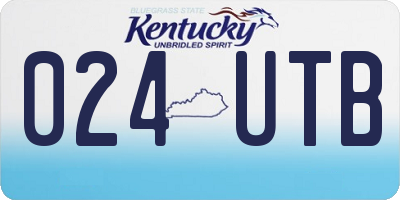 KY license plate 024UTB