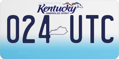 KY license plate 024UTC