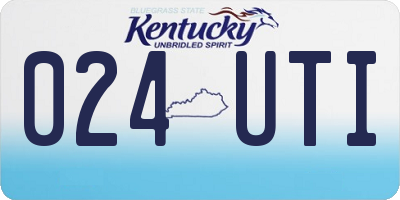 KY license plate 024UTI