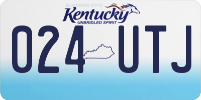 KY license plate 024UTJ