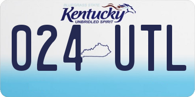 KY license plate 024UTL