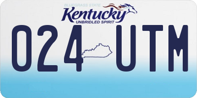 KY license plate 024UTM