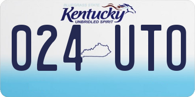 KY license plate 024UTO