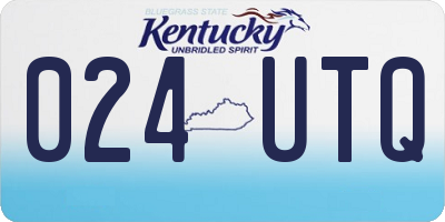 KY license plate 024UTQ