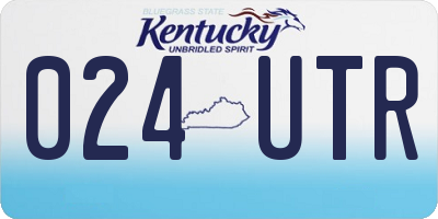 KY license plate 024UTR