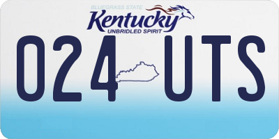 KY license plate 024UTS