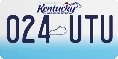 KY license plate 024UTU