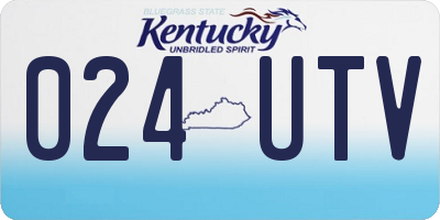 KY license plate 024UTV