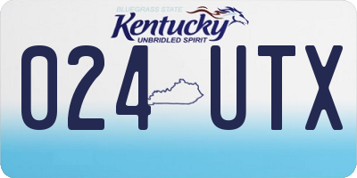KY license plate 024UTX