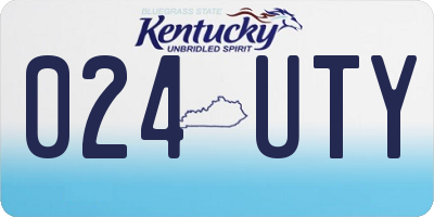 KY license plate 024UTY