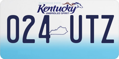 KY license plate 024UTZ
