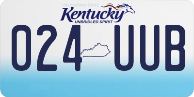 KY license plate 024UUB