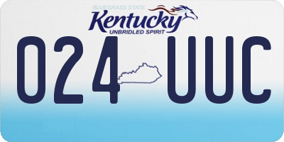 KY license plate 024UUC