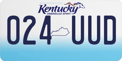 KY license plate 024UUD