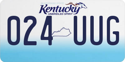 KY license plate 024UUG