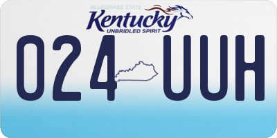 KY license plate 024UUH