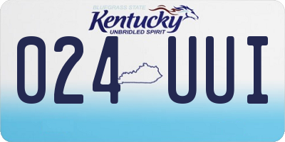 KY license plate 024UUI
