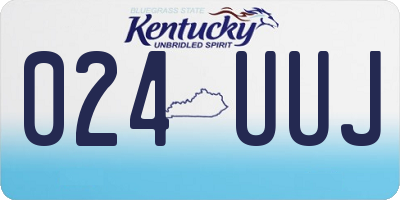 KY license plate 024UUJ