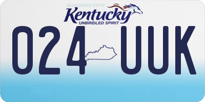 KY license plate 024UUK