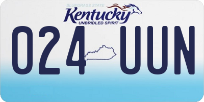 KY license plate 024UUN