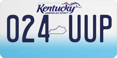 KY license plate 024UUP