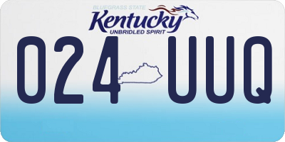 KY license plate 024UUQ