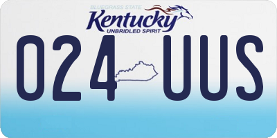 KY license plate 024UUS