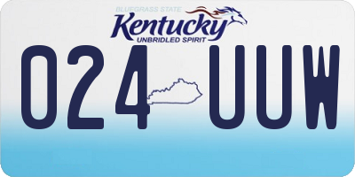 KY license plate 024UUW