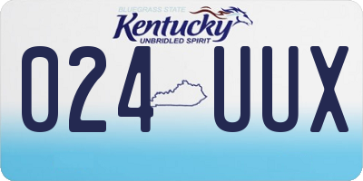 KY license plate 024UUX
