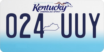 KY license plate 024UUY