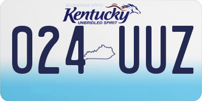 KY license plate 024UUZ