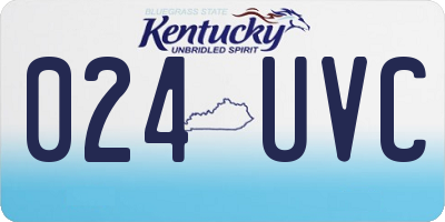 KY license plate 024UVC