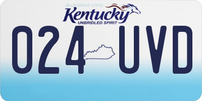 KY license plate 024UVD
