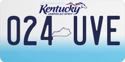 KY license plate 024UVE